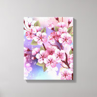 Sakura rosa sobre fondo de pintura