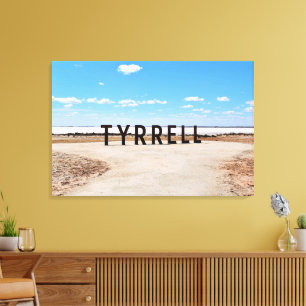Lienzo Sal y cielo en el lago Tyrrell Australia