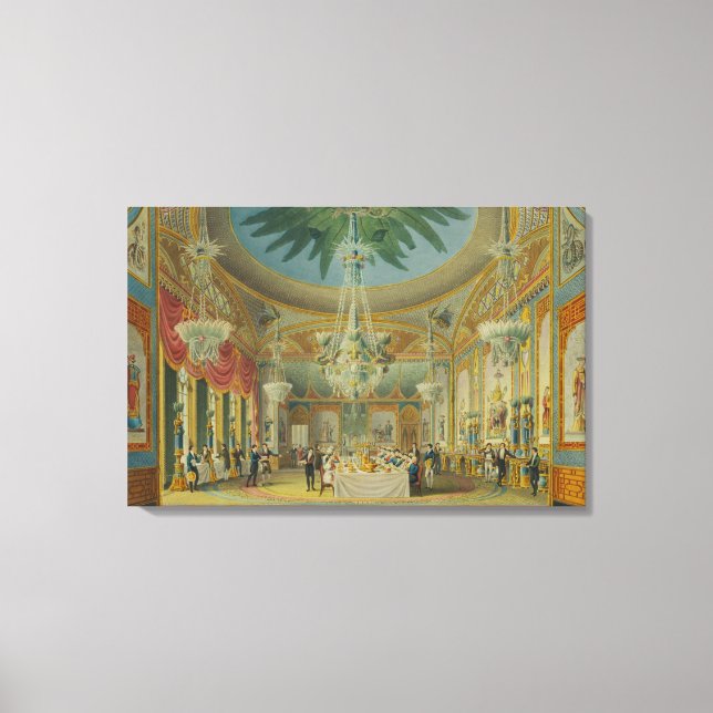 Lienzo Sala de banquetes, de 'Views of Royal Pavilion (Anverso)