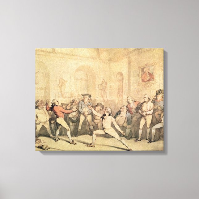 Lienzo Sala de esgrima de Angelo, pub. 1787 (Anverso)