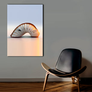 Lienzo Sala de estar costera Pared Art Seashell