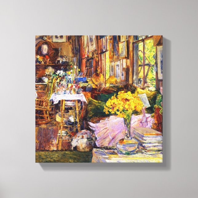 Lienzo Sala de flores de Frederick Childe Hassam (Anverso)