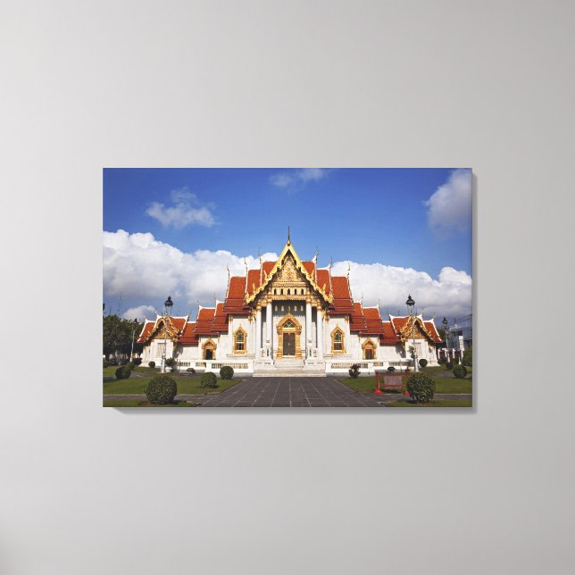 Lienzo Sala Ubosot o Bot, Wat Benchamabophit, Bangkok, (Anverso)
