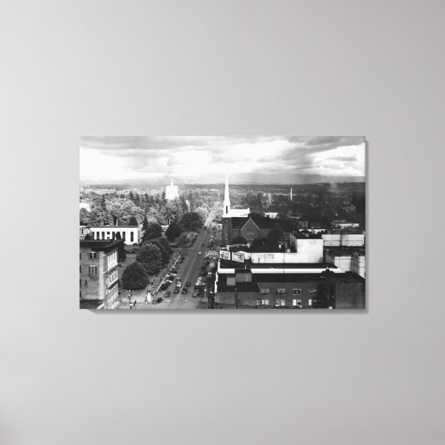 Lienzo Salem, OR Town View from Air Photography (Anverso)