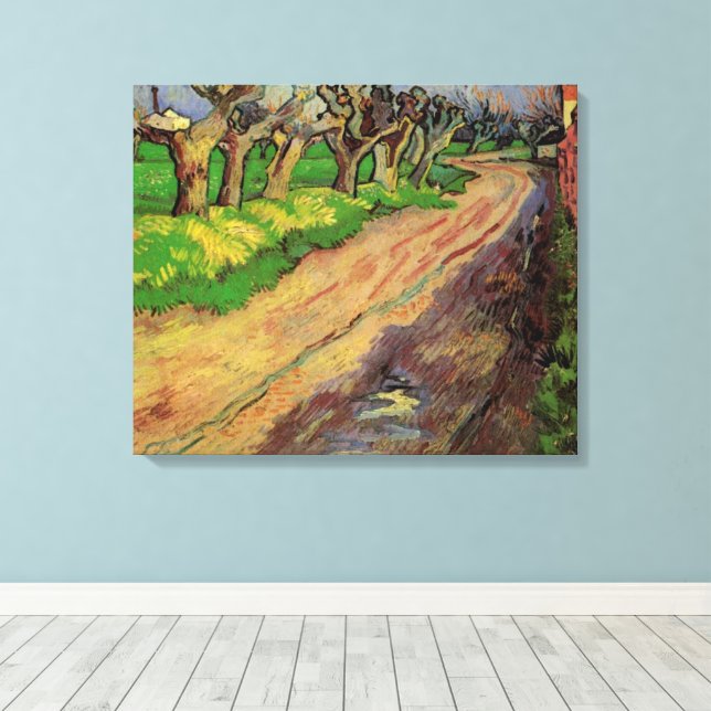 Lienzo Sálices podados de Vincent van Gogh (Insitu (piso de madera))