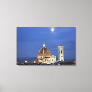 Lienzo Salida de la luna y Catedral de Florencia, Basílic