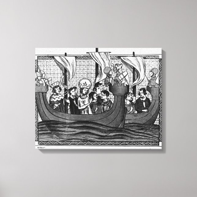 Lienzo Salida de San Luis para la Cruzada (Anverso)