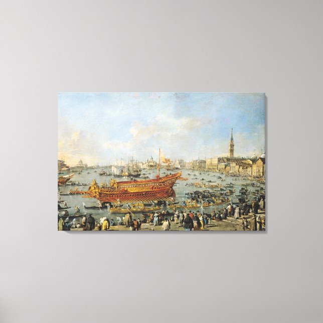 Lienzo Salida del "Bucentaur" del Lido (Anverso)