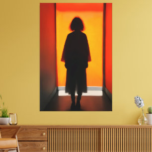 Lienzo Salir en Naranja - Audaz Silhouette Wall Art