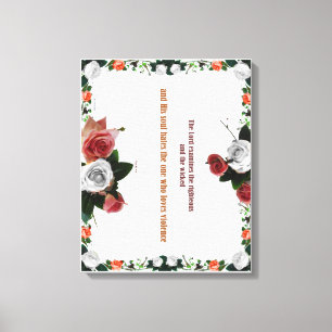 Lienzo Salmo 11:5, No hay violencia