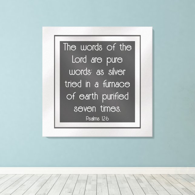 Lienzo Salmo 12:6 (Insitu (piso de madera))