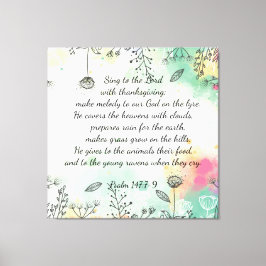 Lienzo Salmo 147:7-9