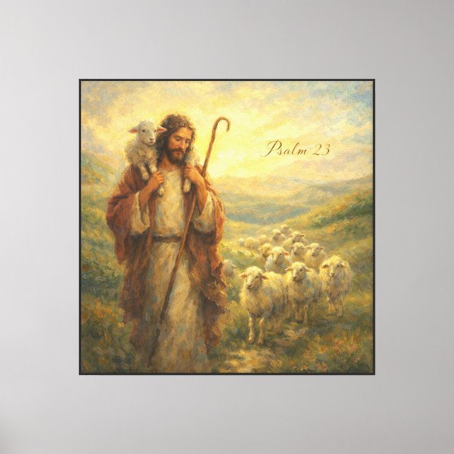 Lienzo Salmo 23 Buen Pastor (Anverso)