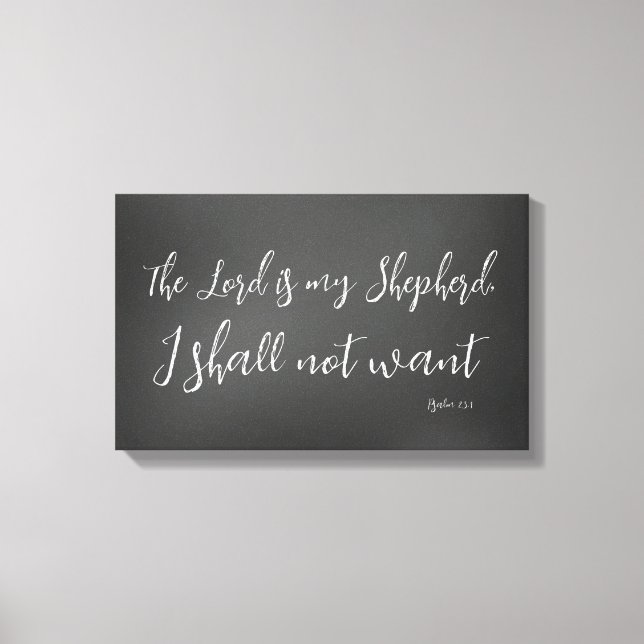 Lienzo Salmo 23 El Señor es mi verso de la Biblia Pastora (Anverso)