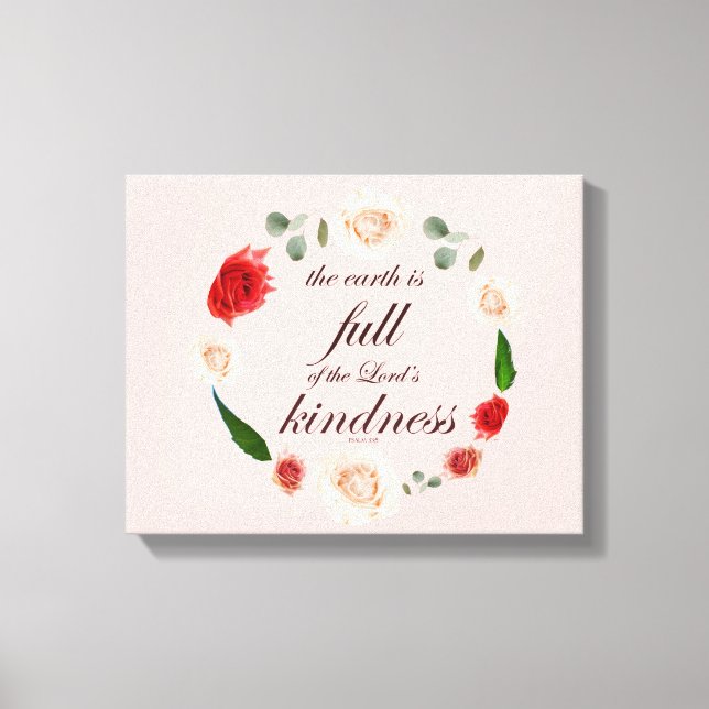 Lienzo Salmo 33, Amabilidad Plena, Botánico (Anverso)