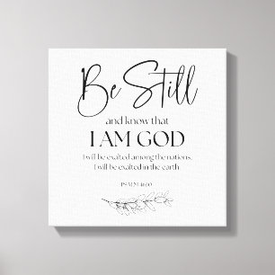 Lienzo Salmo 46:10 Permaneced y sepan que soy Dios