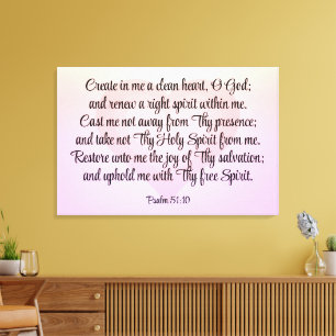 Lienzo Salmo 51:10-12