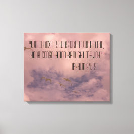 Lienzo Salmo de la Biblia 94:19 Hermosa pintura al cielo