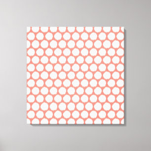 Lienzo Salmon Asian Moods Ikat Dots