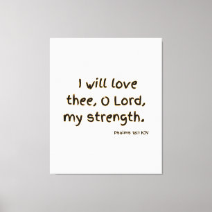Lienzo Salmos 18:1 Biblia Verse KJV Wall Art