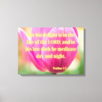 Salmos 1:2 Biblia Verse KJV Pic Wall Art