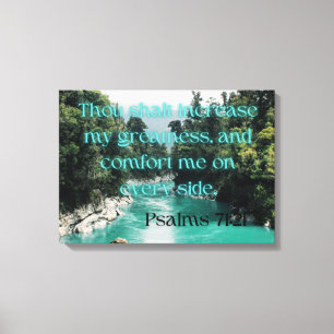 Lienzo Salmos 71:21 Biblia Verse KJV Pic Wall Art