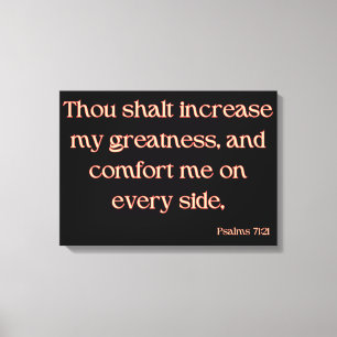 Lienzo Salmos 71:21 Biblia Verse KJV Wall Art
