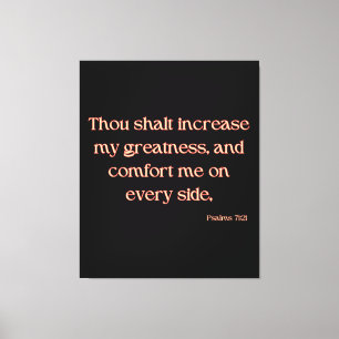 Lienzo Salmos 71:21 Biblia Verse KJV Wall Art