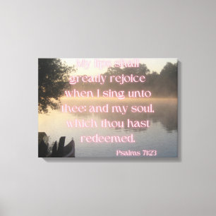 Lienzo Salmos 71:23 Biblia Verse KJV Pic Wall Art