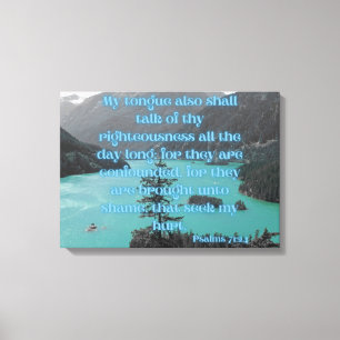 Lienzo Salmos 71:24 Biblia Verse KJV Pic Wall Art