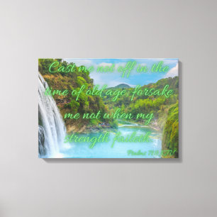 Lienzo Salmos 71:9 Biblia Verse KJV Pic Wall Art