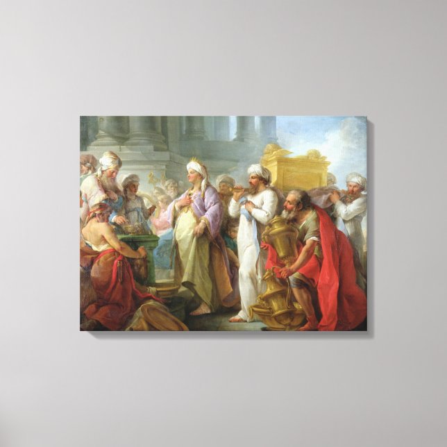 Lienzo Salomón ante el arca del Pacto, 1747 (Anverso)