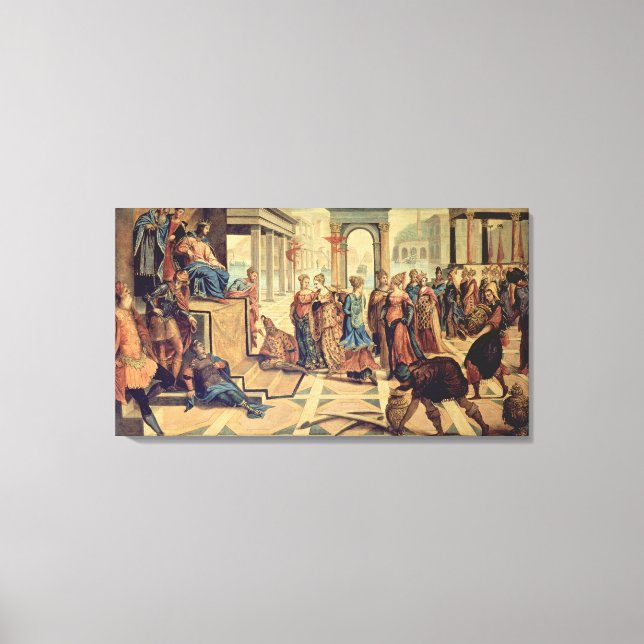 Lienzo Salomón y la Reina de Saba (Anverso)