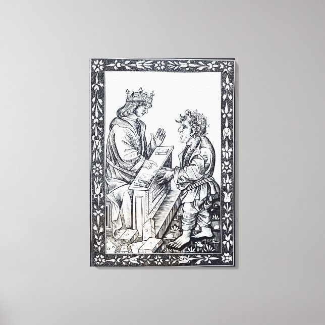 Lienzo Salomón y Marcoul, ilustracion de (Anverso)