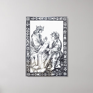 Lienzo Salomón y Marcoul, ilustracion de