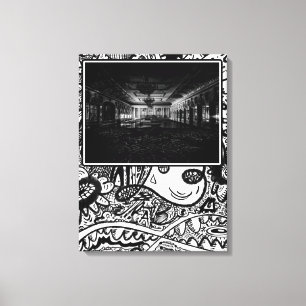 Lienzo Salón de baile en blanco y negro
