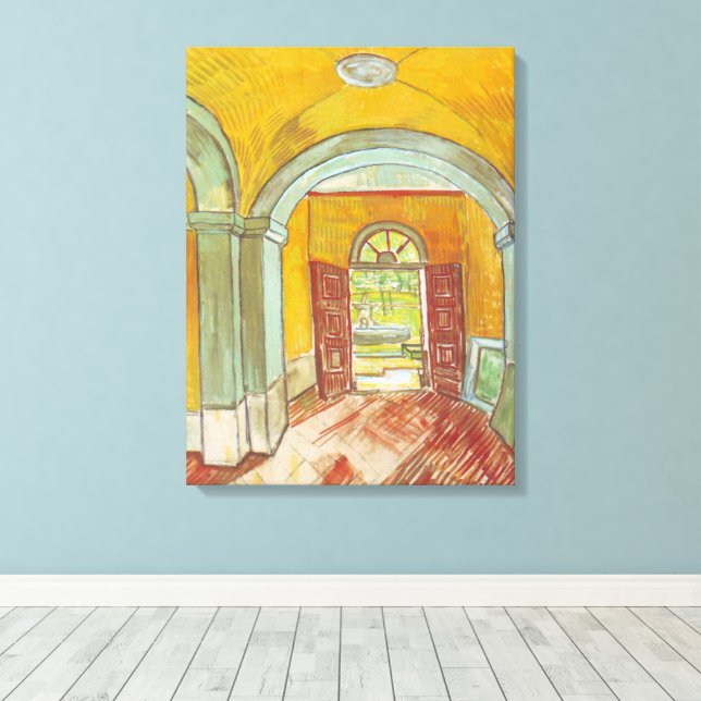 Lienzo Salón de Entrada Van Gogh del Hospital de Saint Pa (Insitu (piso de madera))