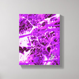 Lienzo Salpicadura abstracta púrpura de quintaesencia