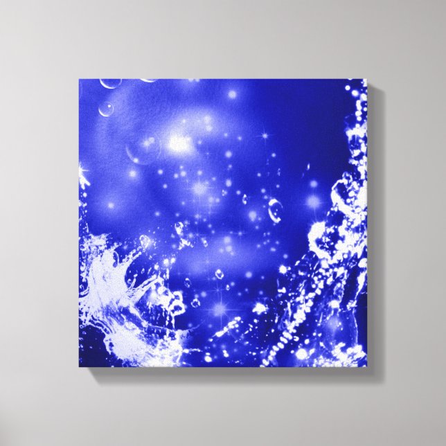 Lienzo Salpicadura de azul oscuro (Anverso)