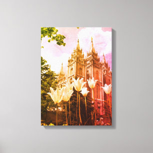 Lienzo Salt Lake City Mormon Temple Art
