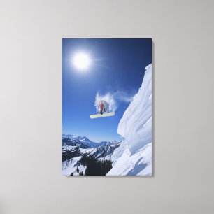 Lienzo Saltando al cañón de Snake Creek de Clayton