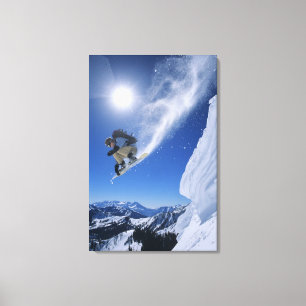 Lienzo Saltando al cañón del arroyo de serpientes desde C