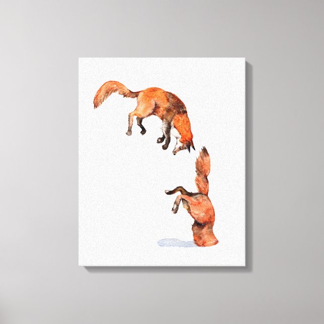Lienzo Saltando Fox Roja (Anverso)