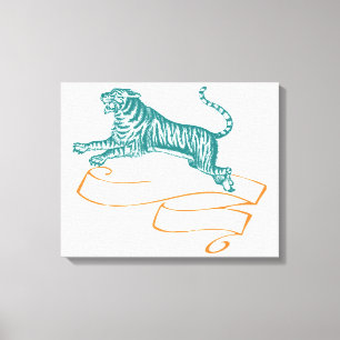 Lienzo Saltando tigre