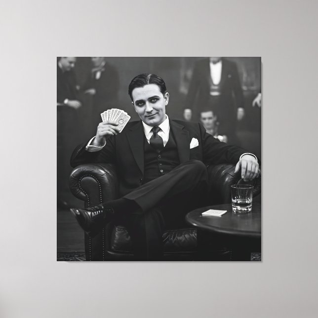 Lienzo Salto de suerte, años 20 por Natasha Us (Anverso)