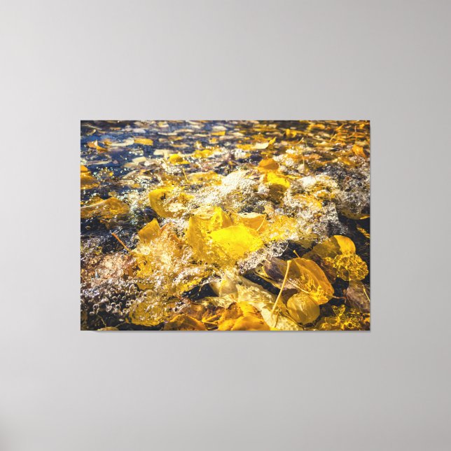 Lienzo Saltos caídos en el agua (Anverso)