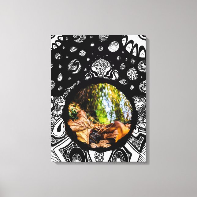 Lienzo Saltos en una mañana de otoño (Anverso)