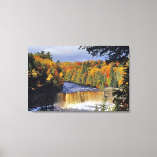 Lienzo Saltos superiores de Tahquamenon en UP Michigan en