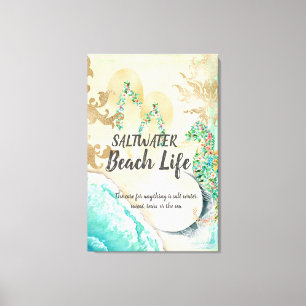 Lienzo Saltwater Beach Life Seahorse