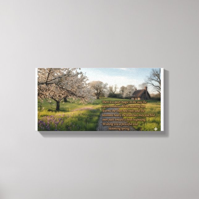 Lienzo Saludo de primavera  (Anverso)